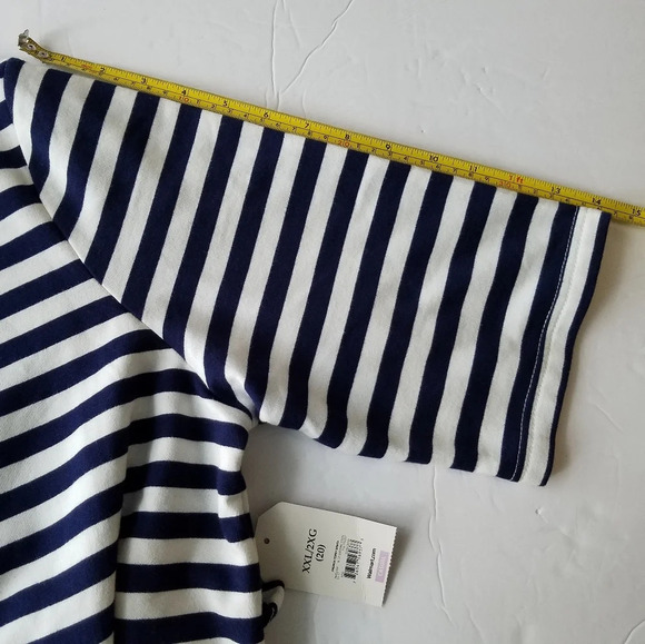 NWT FADED Glory women's striped dress white/navy blue sz.XXL (38 in.) length - Picture 7 of 8
